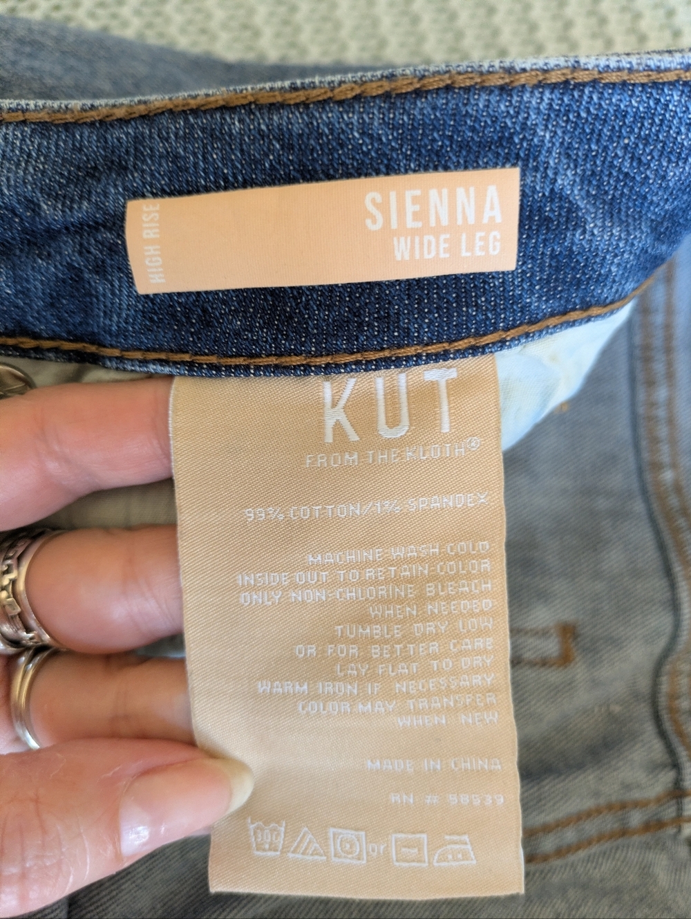 KUT Sienna Wide Leg Hi-Rise Jeans Sz 14 - Picture 6 of 12